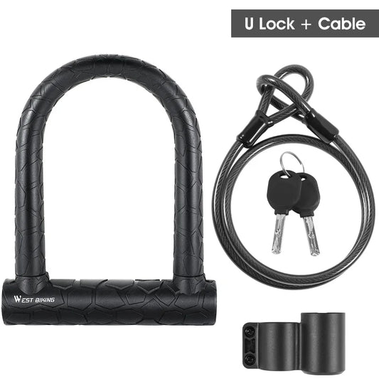 Bicycle Lock Bike Lock Anti-Thief U Lock Mount for Bicycle Lock Frame Security Steel Lock Motorcycle Scooter Lock